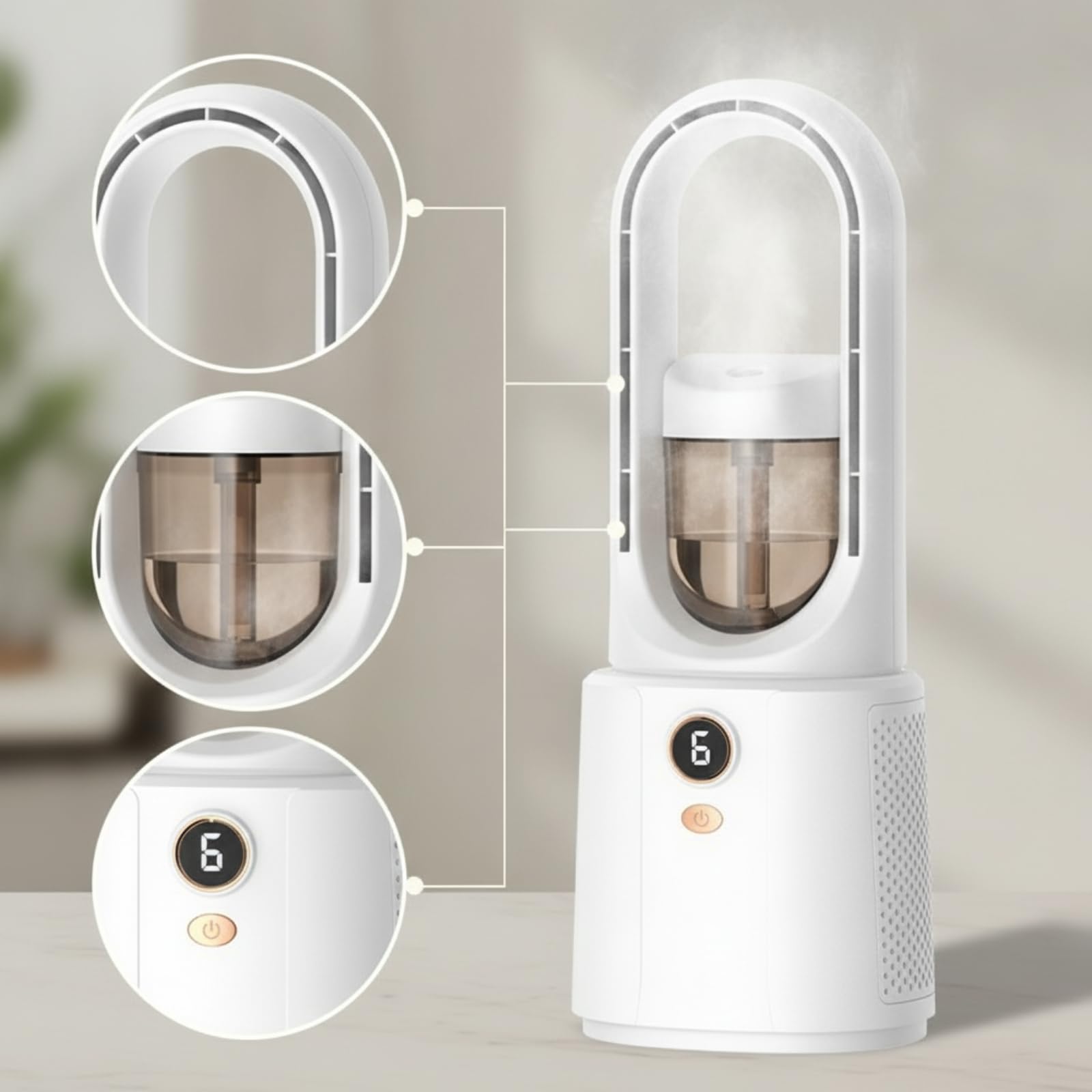 Gralara Ventilador de Escritorio sin Usb, color to 1, style to 1