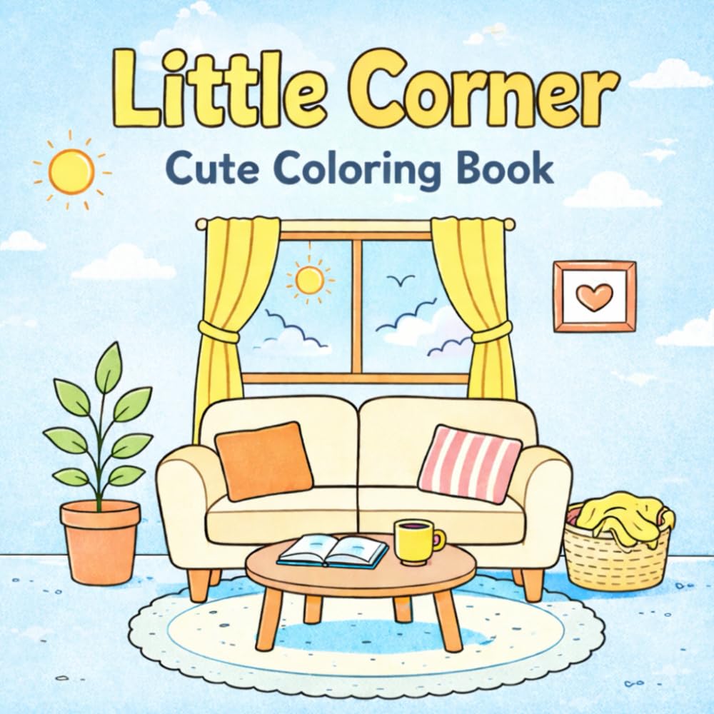 Little Corner: Rooms and House Corners Coloring Book, for Teens and Adults!