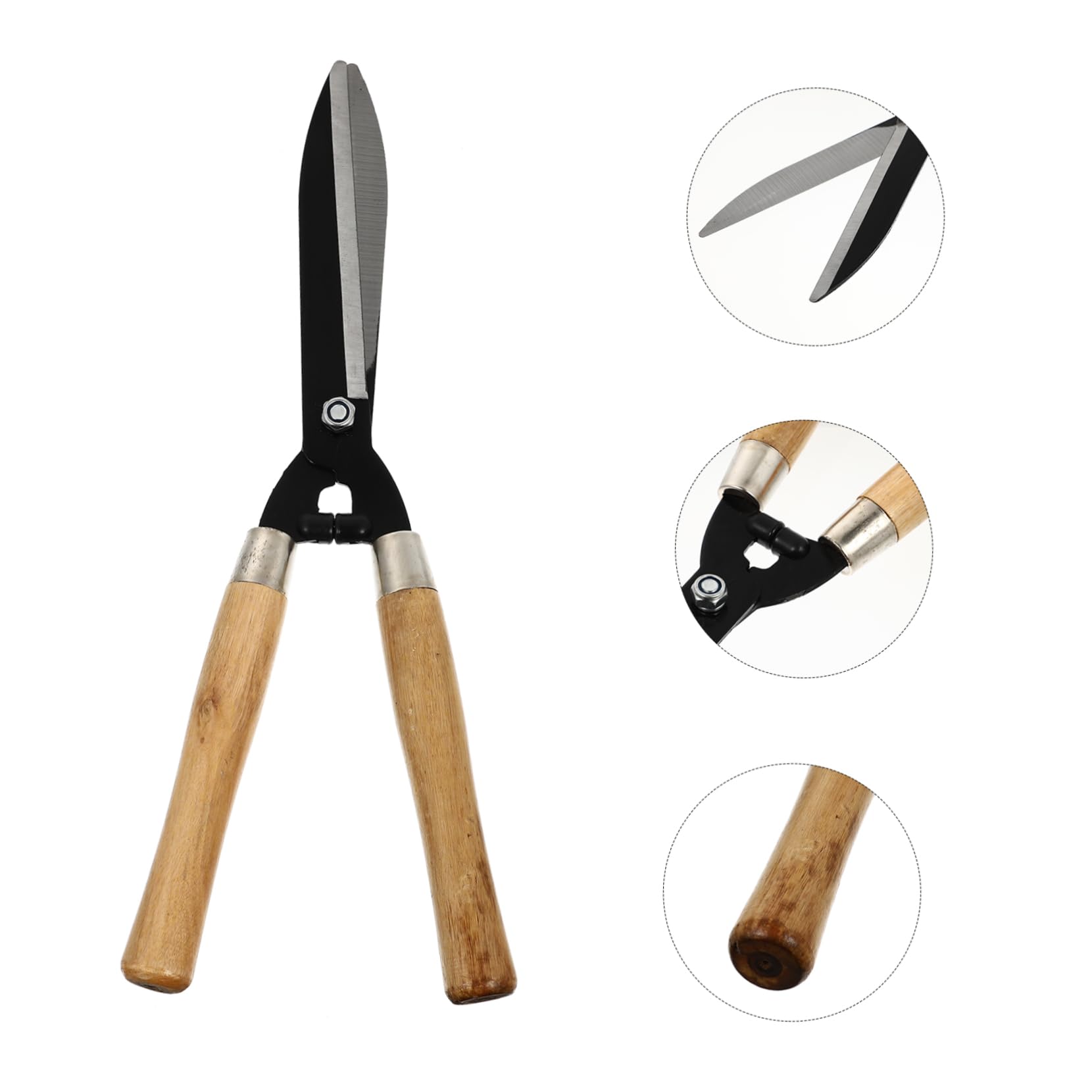 TOYANDONA 1pezzi Forbici Da Giardino Per Alberi Utensili Per Innesto Cesoie Per Prato Cesoie Da Potatura Per Giardinaggio Design Ergonomico Impugnatura in Legno Acciaio Temprato Lama Affilat