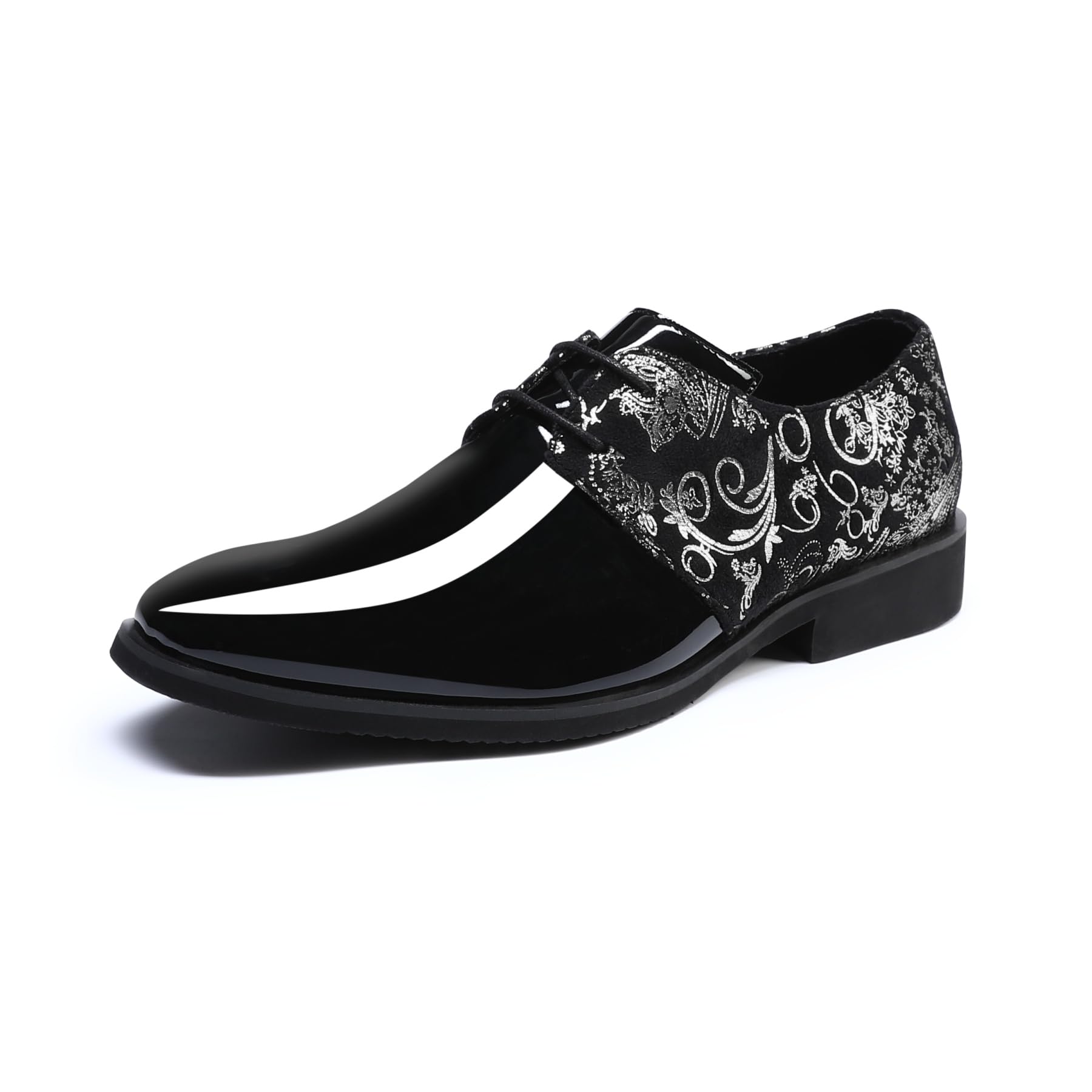 YFFUSHI Zapatos de Hombre Jacquard con Cordones Zapatos de Vestir Oxford Derby Brogues