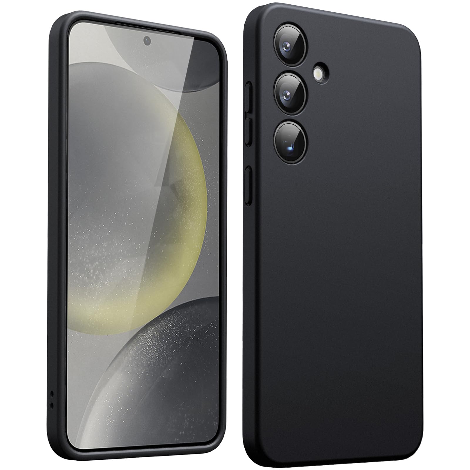 JETech Slim Fit Case for Samsung Galaxy S24 5G, Camera Lens Full Protection, Soft TPU Thin Protective Phone Cover with Matte Finish, Shockproof (Black)