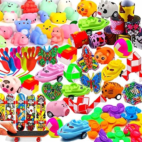 Mctuoba 55 Pack Party Favor for Kids 4-8-12, Treasure Box Toys, School Classroom Prizes, Pinata Stuffers Goodie Bag Fillers, Treasure Chest Carnival Prizes