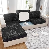 Vista 11 de Funda elástica para cojín de sofá, funda protectora para muebles de sofá, funda de asiento de sofá, estampado floral con parte inferior elástica, #17