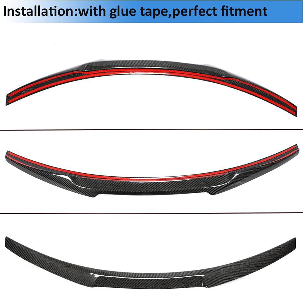Spoiler posteriore in vera fibra di carbonio per BMW Serie 2 F22 F87 M2 220i 228i 230i M235i M240i Coupé 14-19, spoiler per baule tipo M4 Highkick