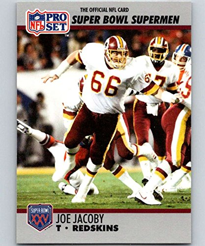 1990 Pro Set NFL Football Super Bowl 160#58 Joe Jacoby Washington Official Trading Card of the National Football League