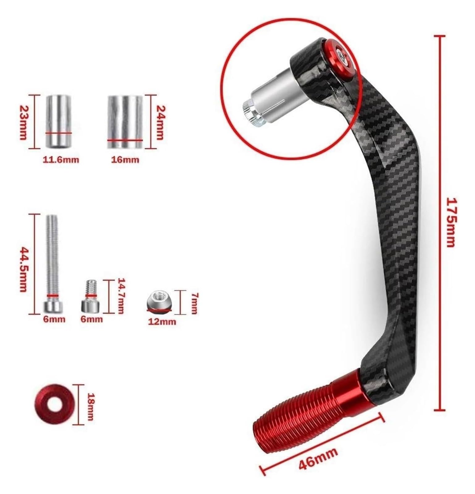 Puños Manillar para Yamaha FZ6 para Fazer 2004-2010 Protector De Manillar Empuñaduras Motocicleta Accesorios Palanca Embrague Freno(Titanium C)