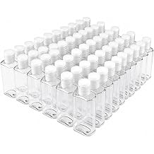 Zimtty 50PCS Travel Plastic Hand sanitizer Bottles Empty, Leakproof Refillable Empty Bottles Portable Squeeze Containers with Flip Cap2oz