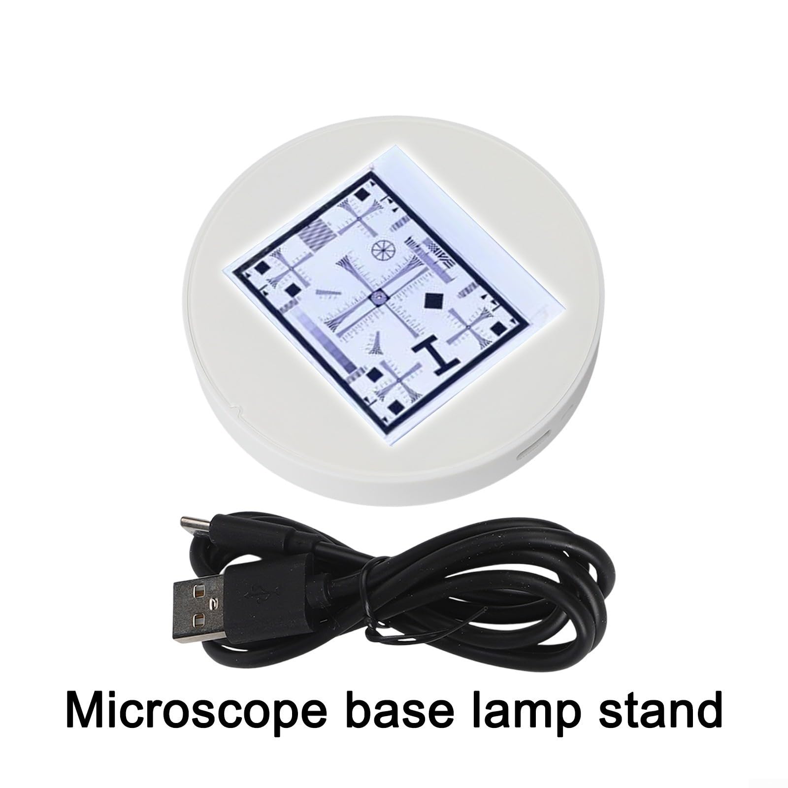 LED Mikroskop Bodenleuchte mit Fernbedienung, Einstellbare Durchlichtstufe für LCD Digital USB Mikroskop, Helle Basisbeleuchtung mit Glasplatte, Weiß(A)