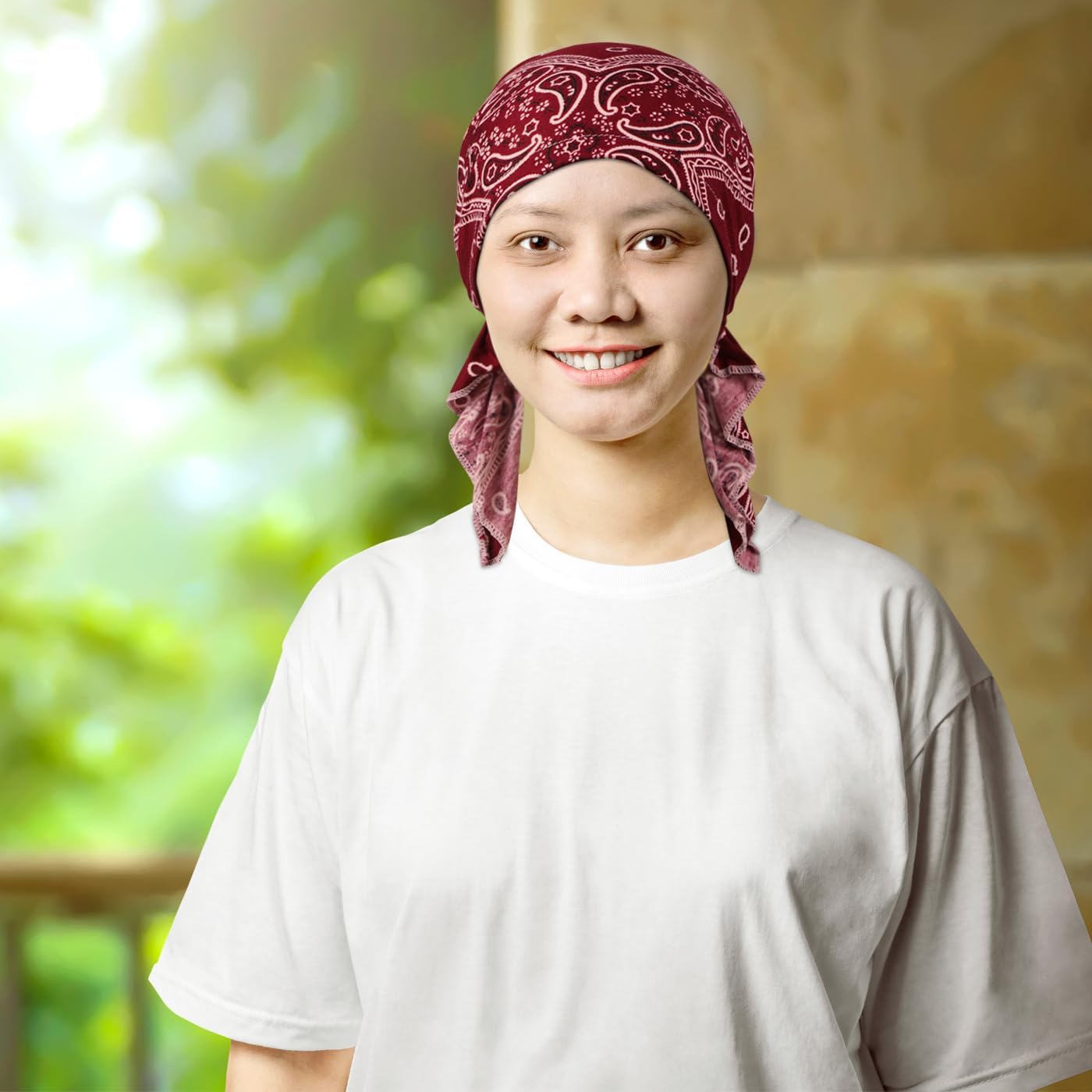 4 Pieces Chemo Headwear for Women, Pre-Tied Head Scarf Cancer Headwear for Hair Loss - Image 5