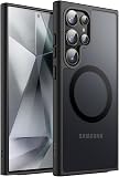 JETech Coque Magnétique pour Samsung Galaxy S24 Ultra 5G, Compatible avec MagSafe, Étui Housse Antichoc à Dos Translucide Mat (Noir) - 1
