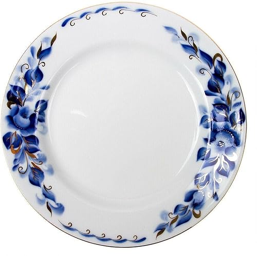 Miniatura 2 de NJSV - Platos de porcelana de 9.4 pulgadas, juego de 6 platos de vajilla, juegos de platos y cuencos, juego de platos, platos llanos, juego de