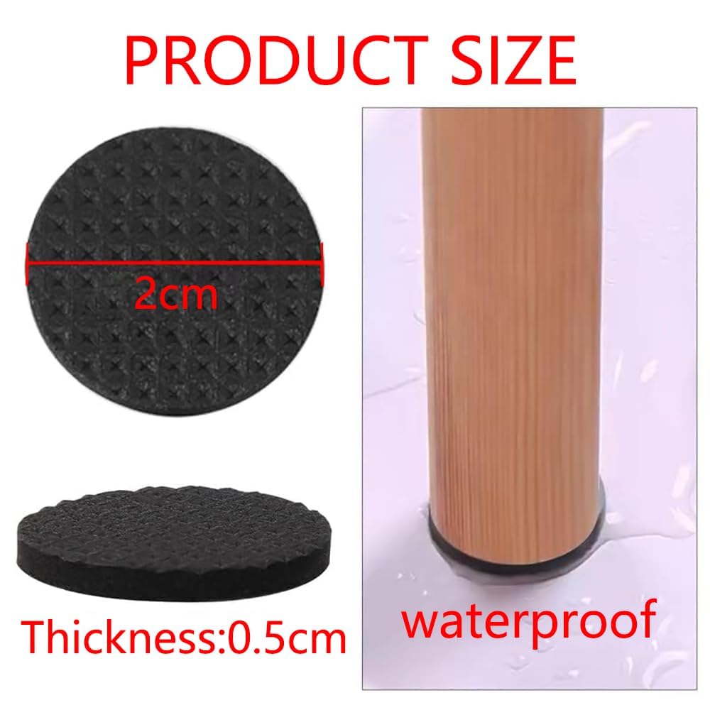 Sky Craft Chair Leg Floor Protector, Fapiwen Non Slip Furniture Pads, Self Adhesive Furniture Feet Rubber Grippers Pads Anti Scratches Reduce Noise for Hardwood Floors Protectors (Pack of 40 PCS) 1