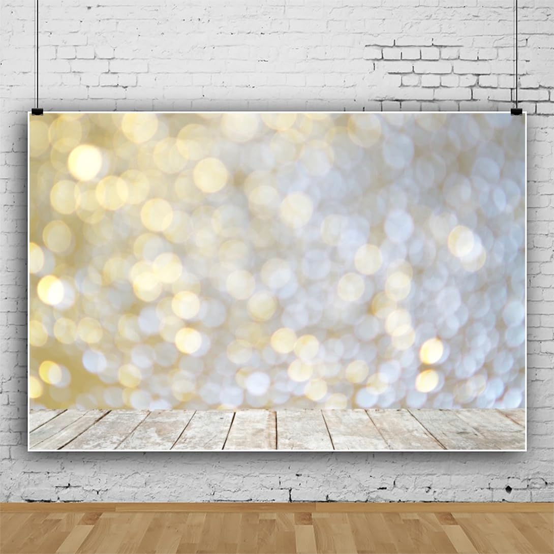Sfondo per foto con brillantini, 3 x 2,5 m, oro e argento, in vinile, per matrimoni, compleanni, servizi fotografici, feste