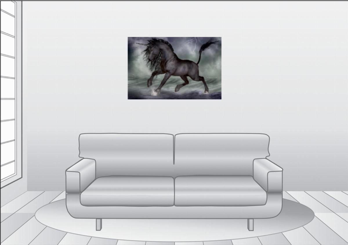 Premium Textil-Leinwand 90 x 60 cm Quer-Format Sturmbringer | Wandbild, HD-Bild auf Keilrahmen, Fertigbild auf hochwertigem Vlies, Leinwanddruck von Andrea Tiettje