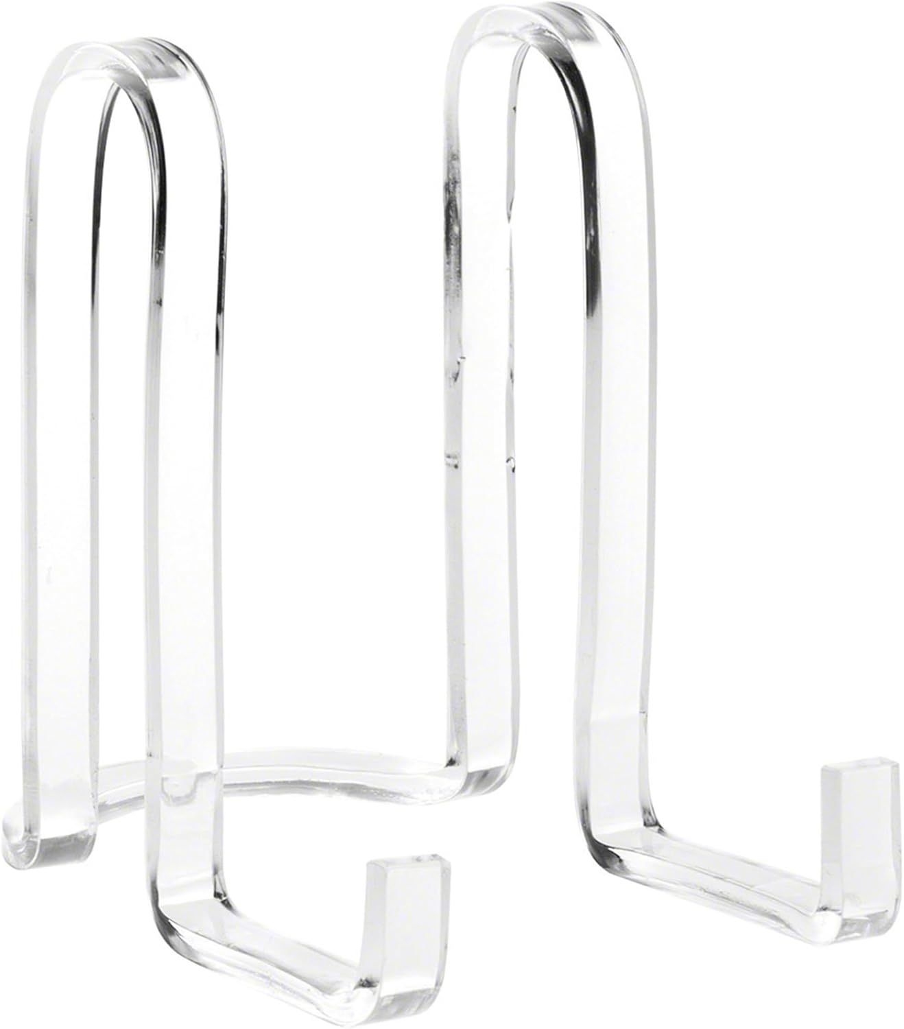 Plymor Clear Acrylic Ribbon-Style Display Easel, 3.75" H x 3.875" W x 5" D (6 Pack)