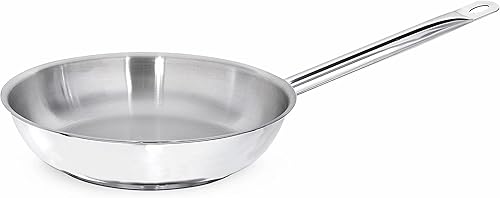 Vista 4 de KAPP Sartén/Sartén de acero inoxidable Triply con mango largo y permanece fresco, 11 pulgadas, color plateado