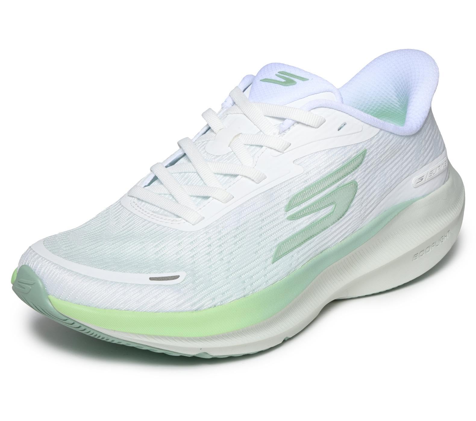 Skechers Women's Aero Pulse Running Shoes - White/Green - 6 (39)