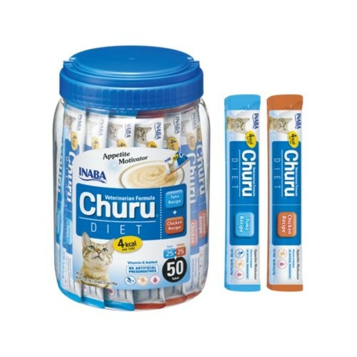 CHURU Diet de Pollo y atún Bote con 50 Sobres de 14gr