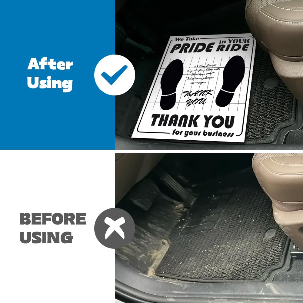 100Pcs Paper Floor Mats for Car Disposable Vehicle Floor Mats Detailing Automotive Mat Covers Protector — view 4