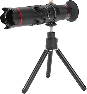 Portable Telescope, Phone Telescope Double Setting Practical 99.9% Light Transmittance for Reporters for Long-Distance Shooting