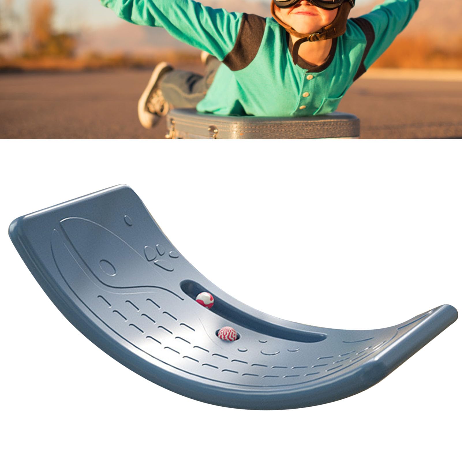Tabla Basculante Para Niños Con Pelota Saltarina – Equilibrio Y Concentración, Juguete Sensorial De Plástico Con Carga De 50 Kg, Ideal Para Uso En Interiores