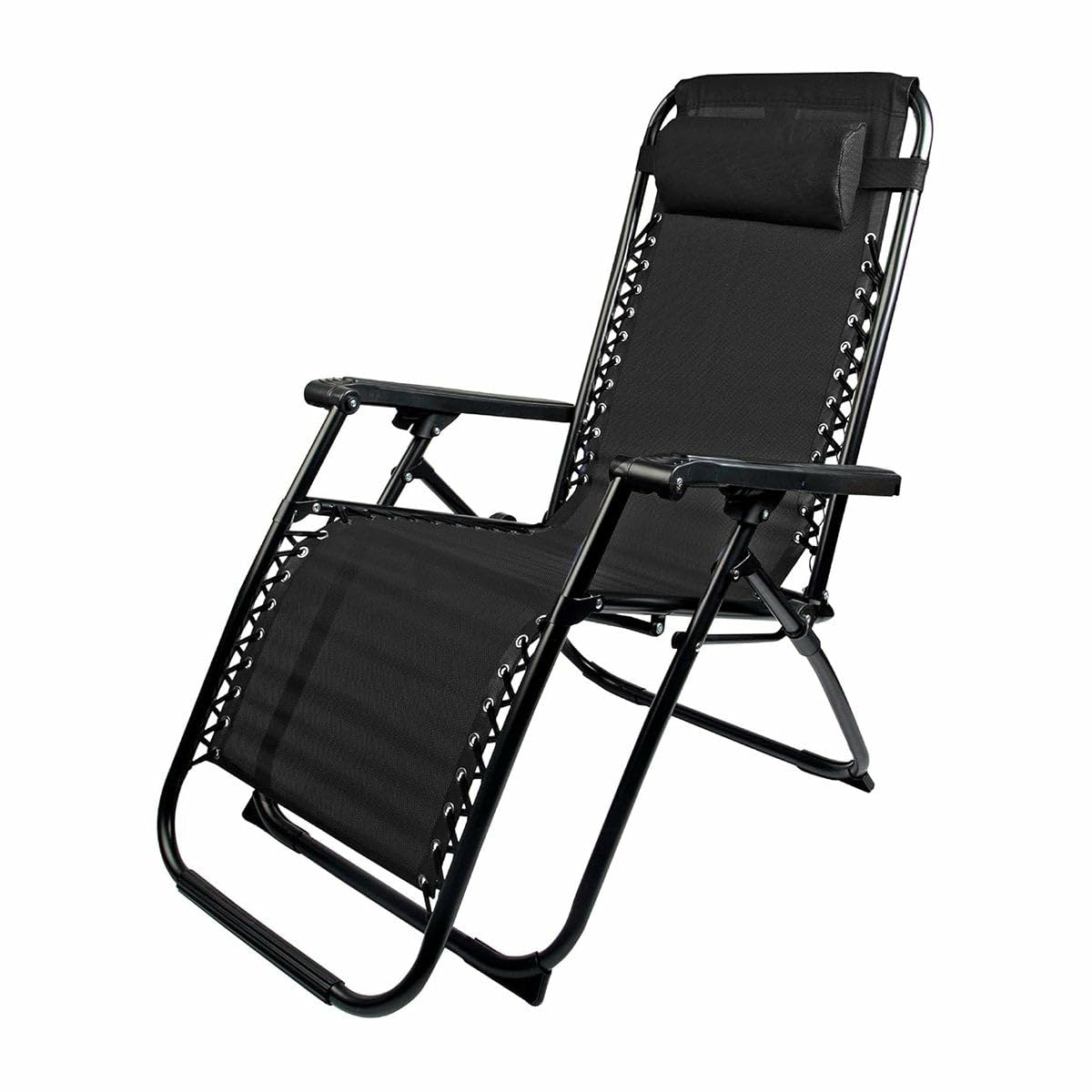Tumbona de Gravedad Cero Reclinable, Plegable y Ergonómica – Estructura de Acero Reforzado hasta 150kg, Tejido Transpirable y Cojín Ajustable – Ideal para Jardín, Playa y Piscina