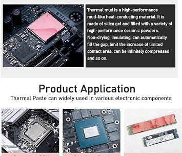 UTP-6 12.8w/mk Thermal Putty for VGA GPU IC Processor Rapid Cooling Thermal Pad Replacement Heat Blocking Putty High Performance (10g)