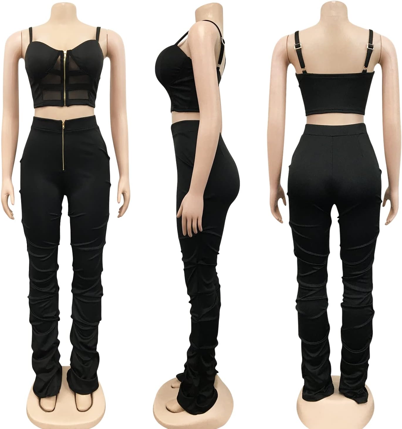 Jigfar Women Sexy Elegant Jumpsuit Going Out Romper Party Club Night Outfit image 5