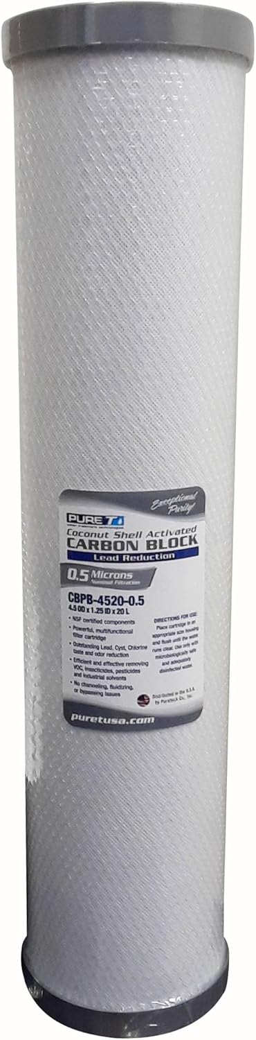 4.5" X 10" LEAD REDUCTION CARBON BLOCK FILTER AT 0.5 MICRON