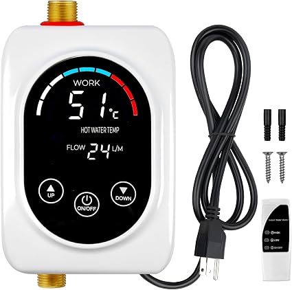 Tankless Water Heater Electric 110V, 3000W Under Sink Instant On