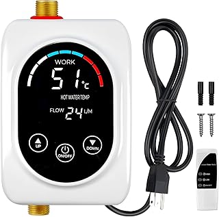 DOYXC Tankless Water Heater Electric 110V, 3000W Under Sink Instant On Demand Hot Water Heater, Portable Mini Small Water Heaters with Digital Display for Kitchen Bathroom RV