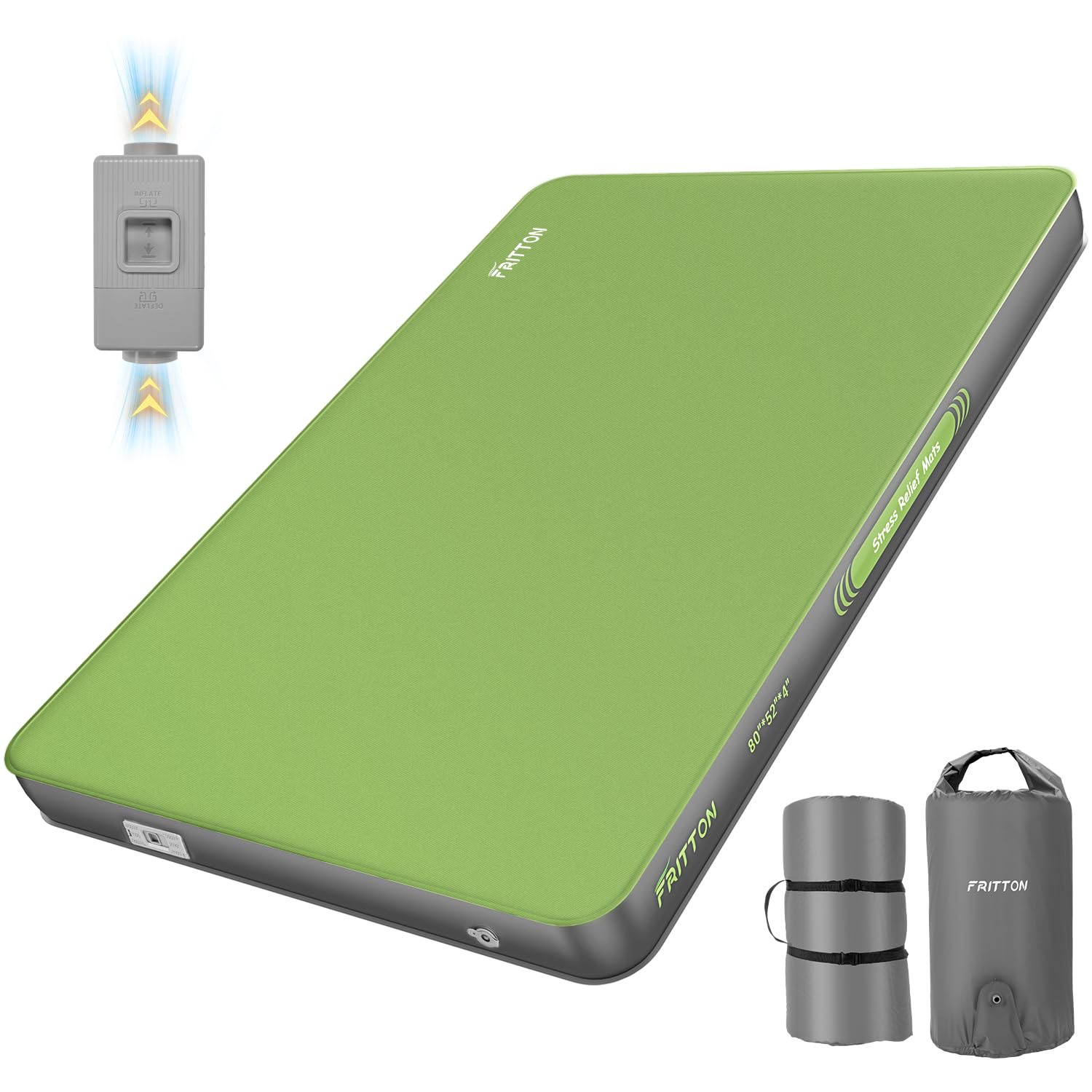 Self Inflating Sleeping Pad with Built-in Electric Pump, 4