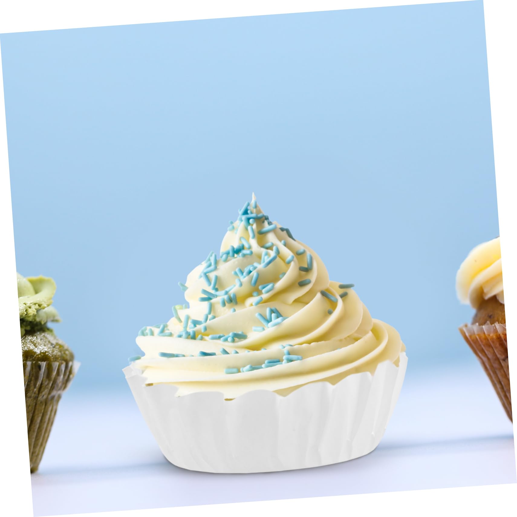 PRETYZOOM 250 Stk Baskisches Ölpapier Pergamentpapier Cupcake-Backförmchen Muffinförmchen für Cupcakes Muffin-Backförmchen Pappbecher einpacken Kuchen Muffinförmchen Silikonpapier Weiß