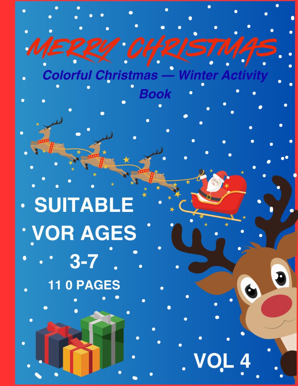 Colorful Christmas – Winter Activity Book Vol 4: Christmas Tree, Gifts & Snow – Coloring Fun Coloring Book for Kids (Ages 3–7)