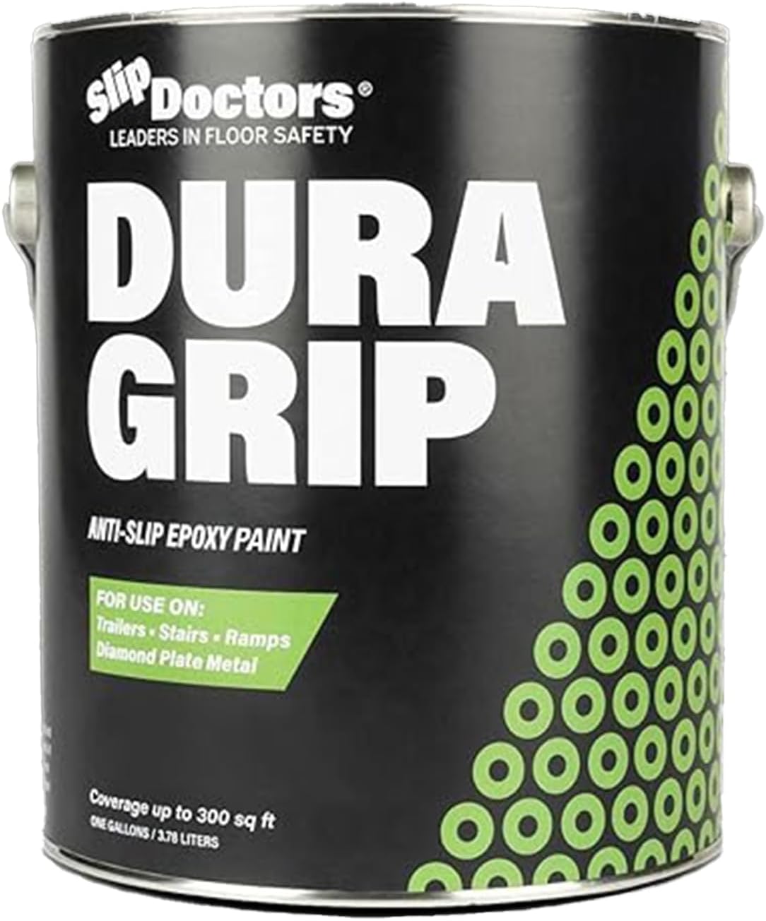 Dura Grip Anti-Slip Paint for Concrete, Wood, Tile and Metal – Non-Skid Coating for Floor, Decking and Ramps – Gallon (Black)