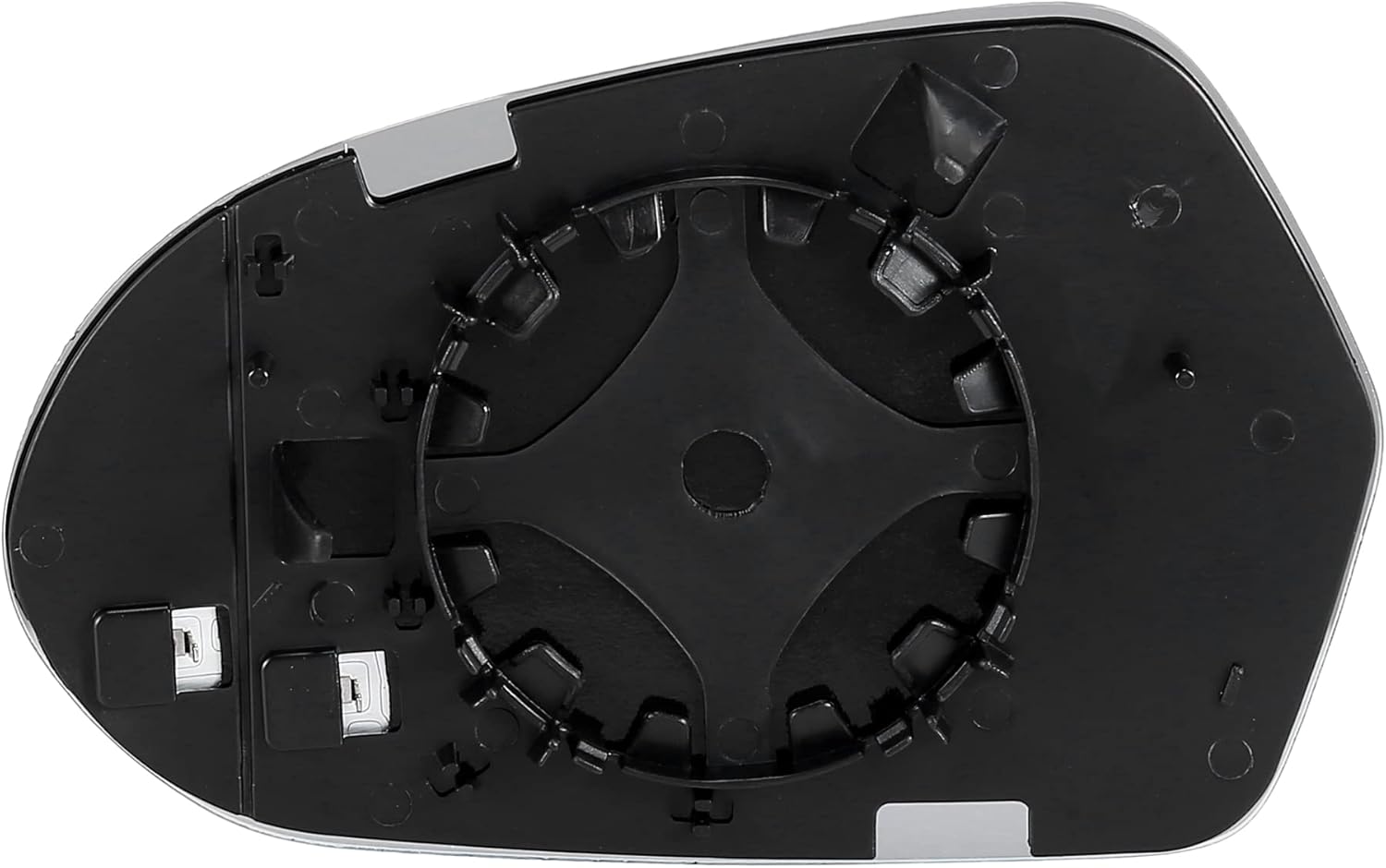 X AUTOHAUX Car Rearview Mirror Glass Replacement with Backing Plate Heated Right Side Passenger Side for Audi A6 Quattro S6