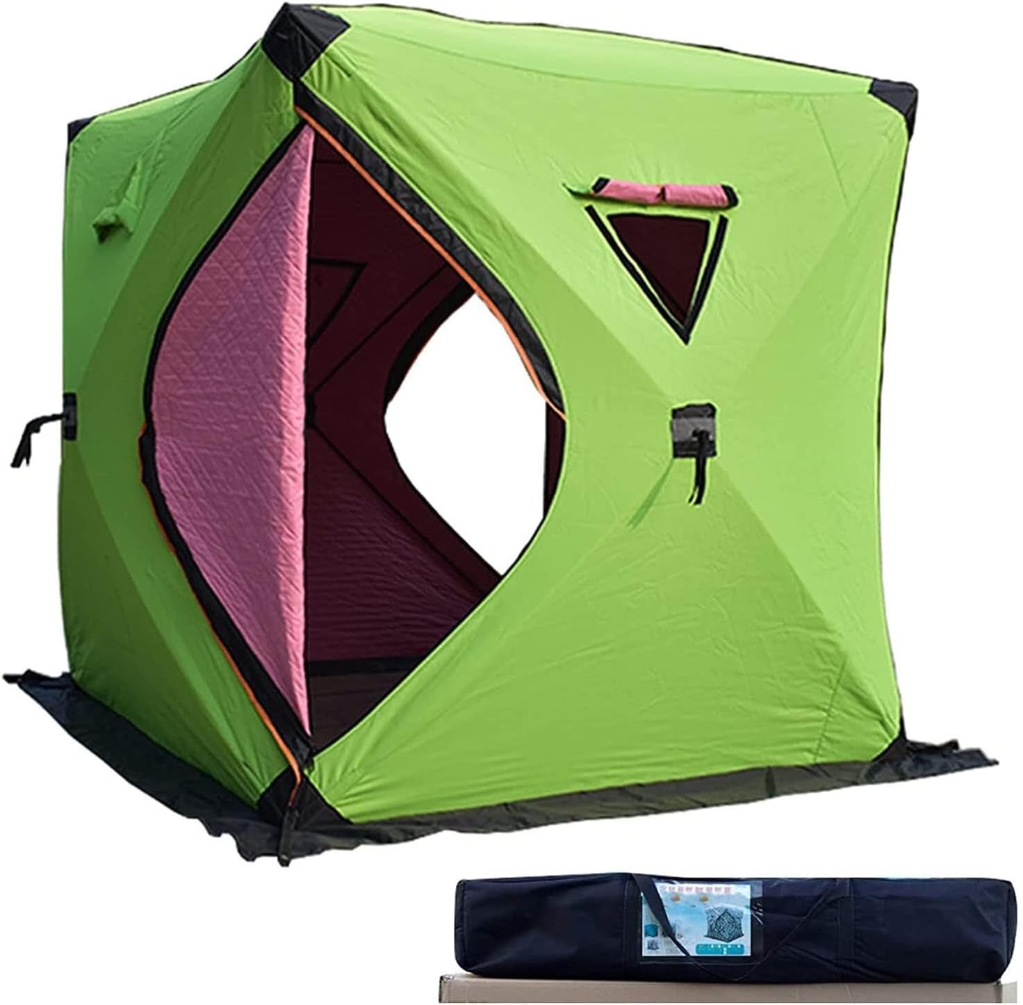 Ice Fishing Shelter Tent Easy Set-up Winter Large Fishing Tent Fishing Camping Tent with Carrying Bag