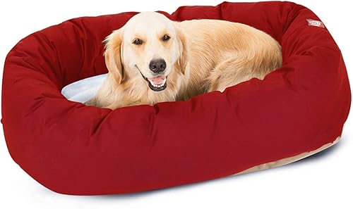 Miniatura 31 de Cama para perros Bagel de 40 pulgadas negra y Sherpa de Majestic Pet Products Negro -,Azul,Borgoña,Gris,Verde,Caqui,Rojo -