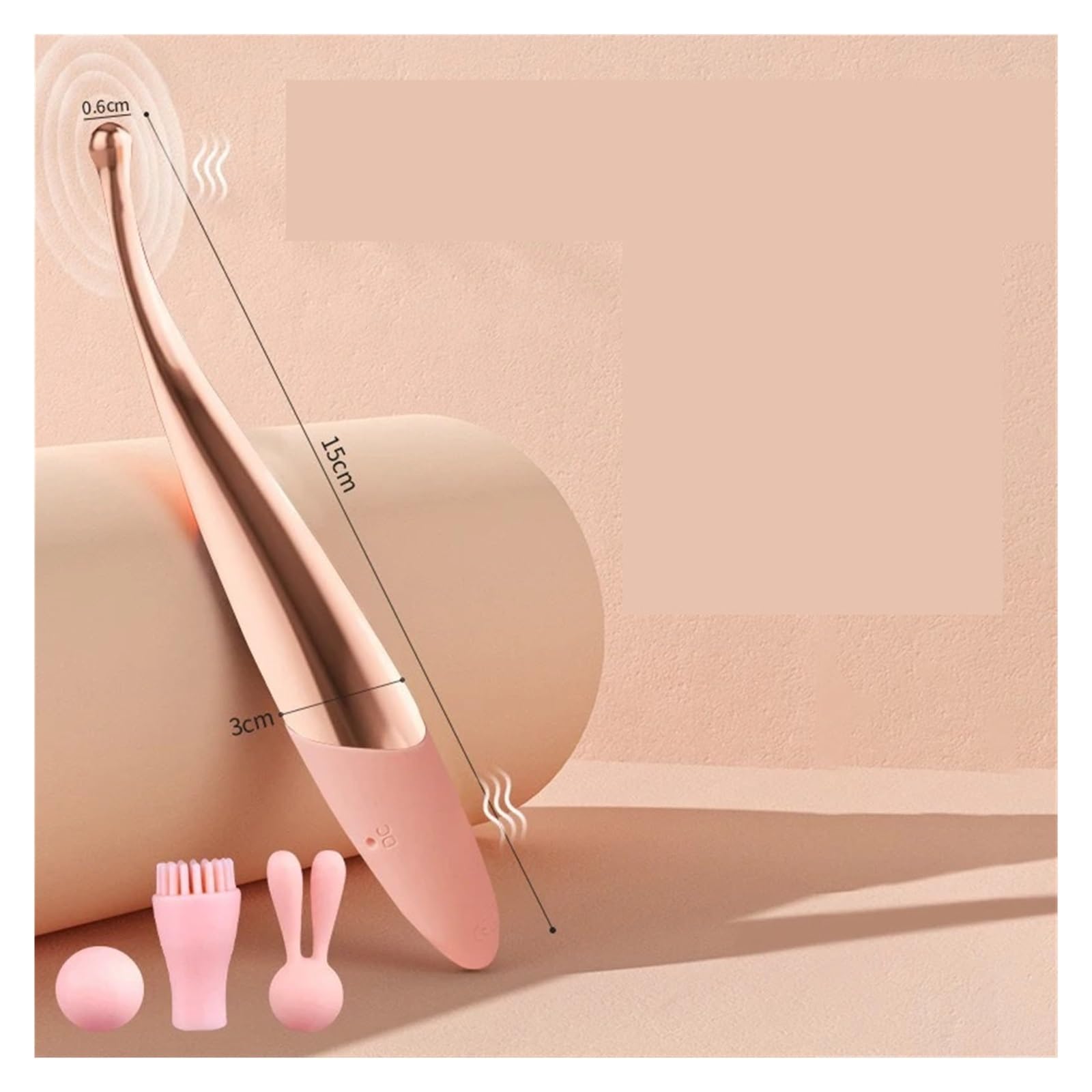 Masseur portable anti-stress à tête interchangeable - Conception compacte, massage précis et haute performance, adapté aux hommes et aux femmes(Pink SET)