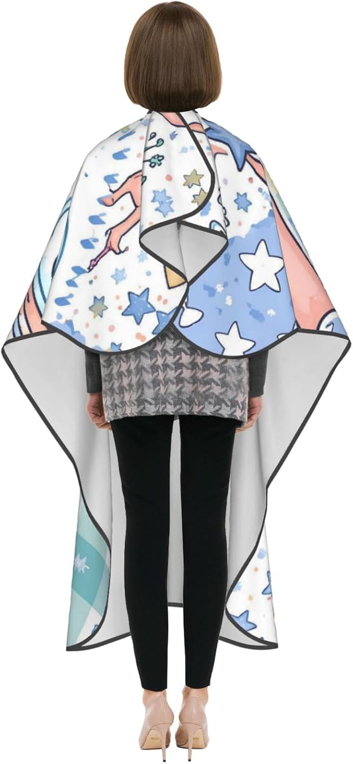 Cartoon Aliens Adult Hair Cutting Cape 55x66in Adjustable Snap Closure Salon Hairs Hat Shaving Bib