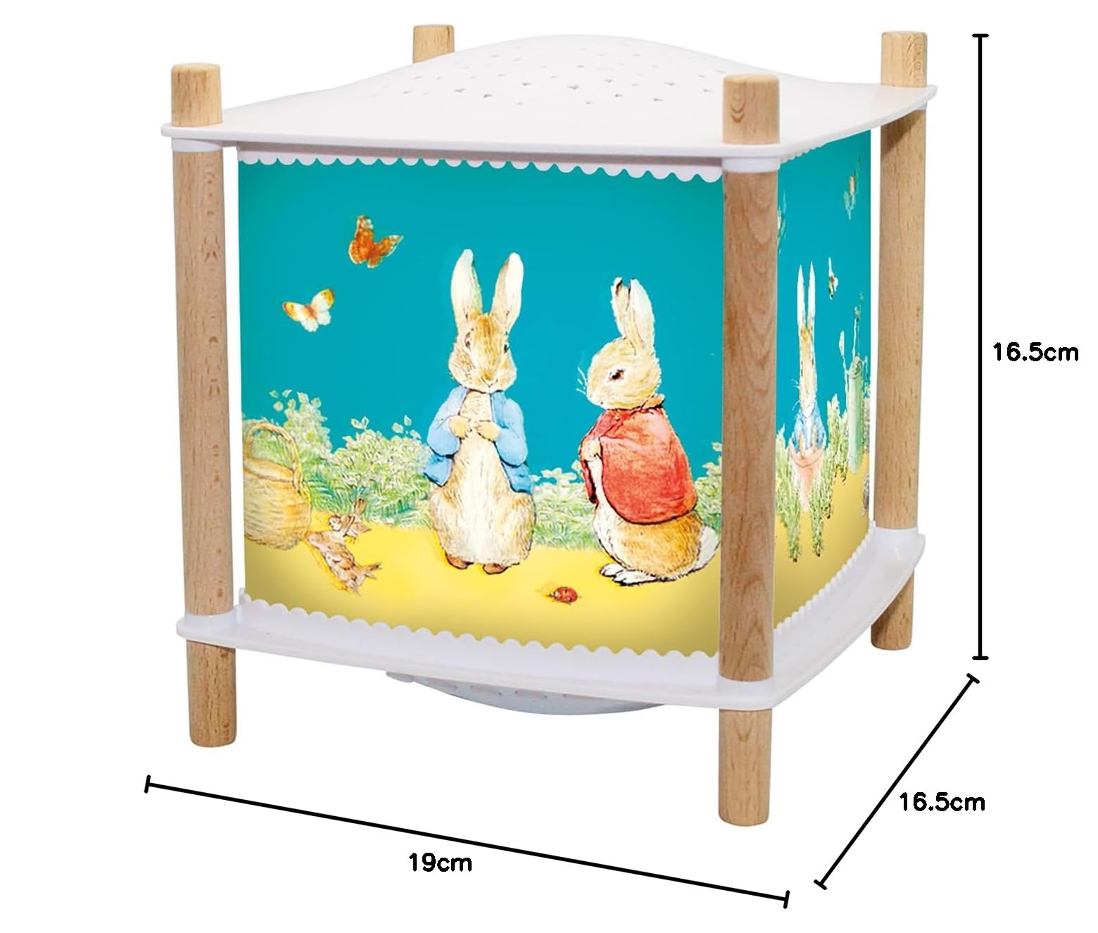 Trousselier 6260088 Magisches Nachtlicht mit Musik, Kinder Schlaflicht Peter Hase, Einschlafhilfe mit Schreidetektor, Laterne ReVOLUTION 2.0