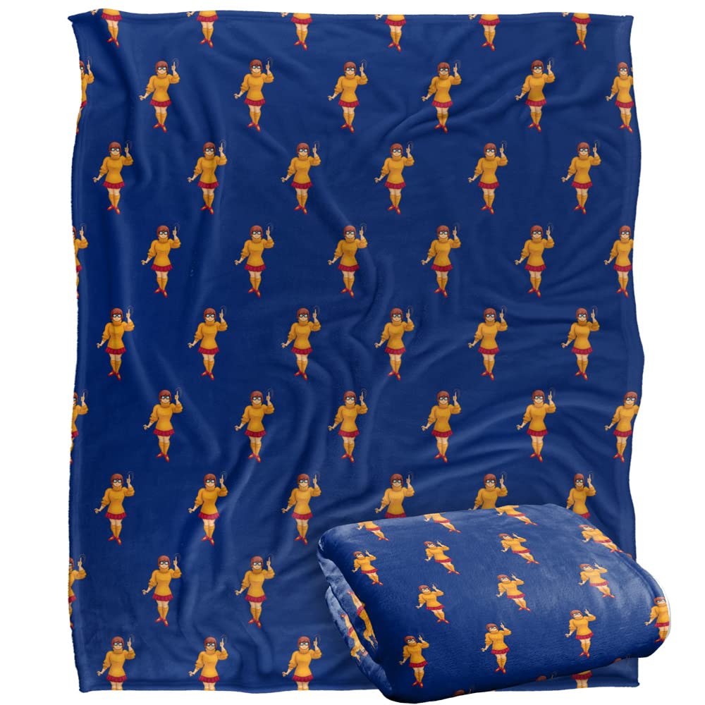 Logovision Multicolor Scooby Doo! Velma Character Pattern Officially Licensed Silky Touch Super Soft Throw Blanket 152 X 127 Cm