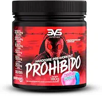 3VS Nutrition Pré Treino Prohibido 180g Sabor Algodão Doce