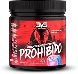 3VS Nutrition Pré Treino Prohibido 180g Sabor Algodão Doce