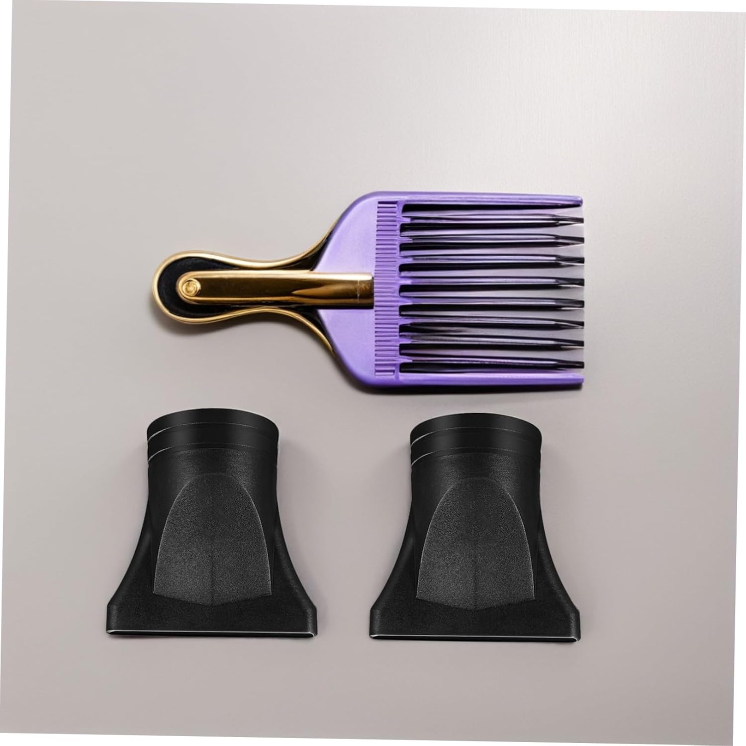 5pcs Blow Dryer Comb Nozzle Attachment for Hairdryer Brands Black