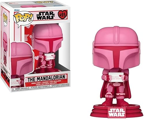Miniatura 2 de Star Wars: Valentines - Mandalorian [Din Djarrin] Funko Pop! Figura de vinilo (paquete con funda protectora compatible con Pop Box), multicolor,