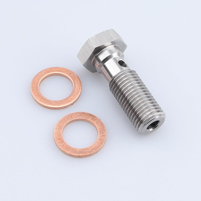Parafuso banjo adaptador de freio AC PERFORMANCE -4 AN 7/16"-20, 32 mm, aço inoxidável