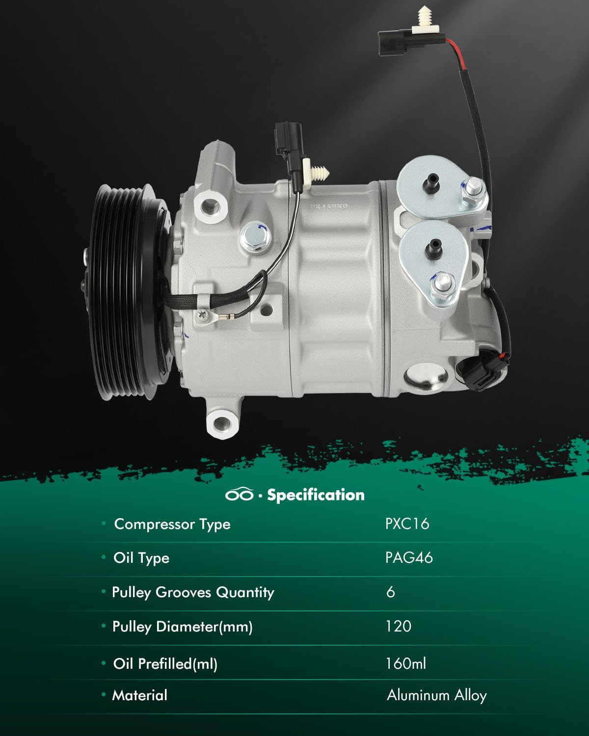 SCITOO AC Compressor for Volvo for S60 2.0L 2012-2018, Fast Cooling Air Conditioner Compressor for Volvo for S60 Cross Country 2.0L 2017-2018 CO 29255C
