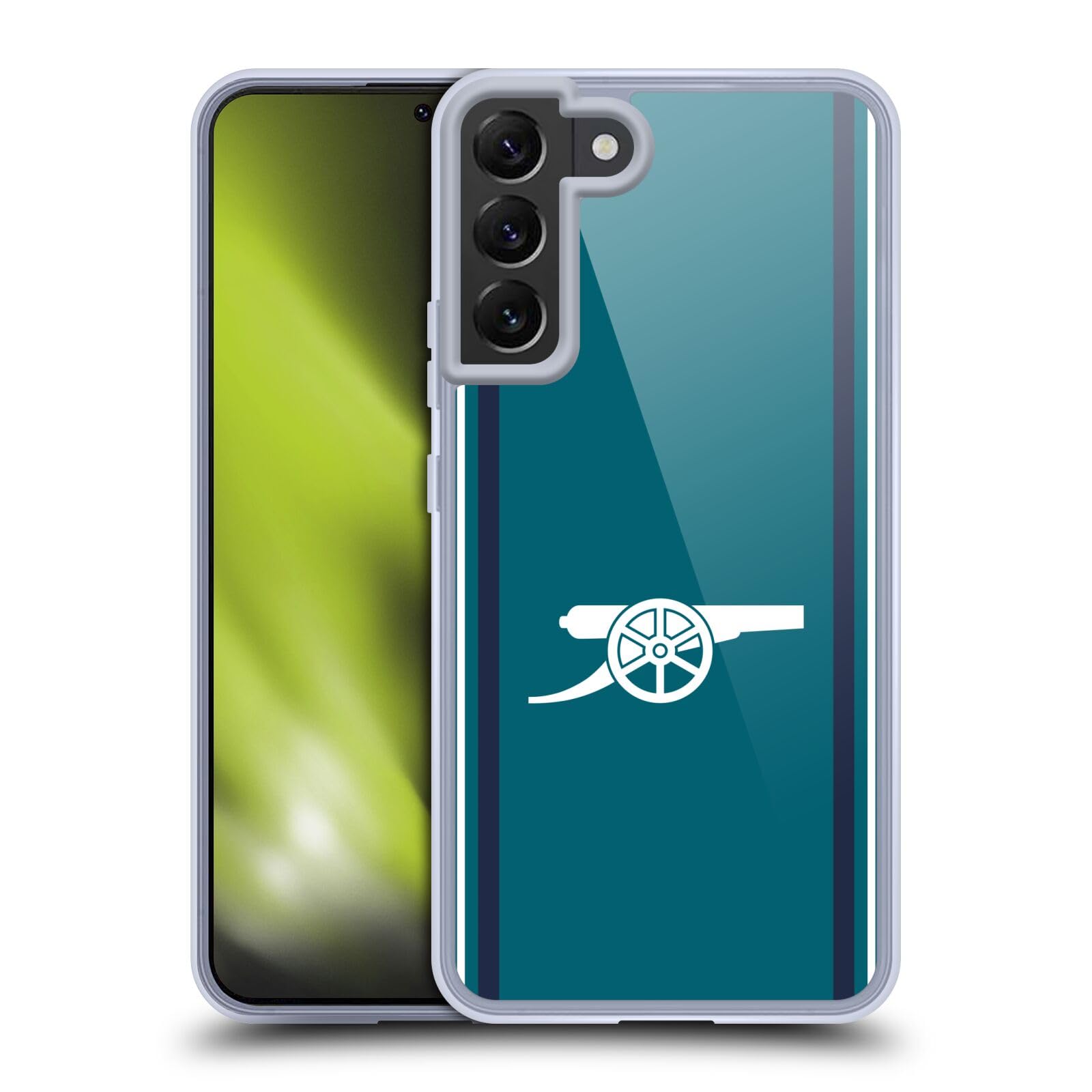 Head Case Designs Officially Licensed Arsenal FC Third 2023/24 Crest Kit Gel Case [Military Grade Protection] Compatible with Samsung Galaxy S22+ 5G and Compatible with MagSafe