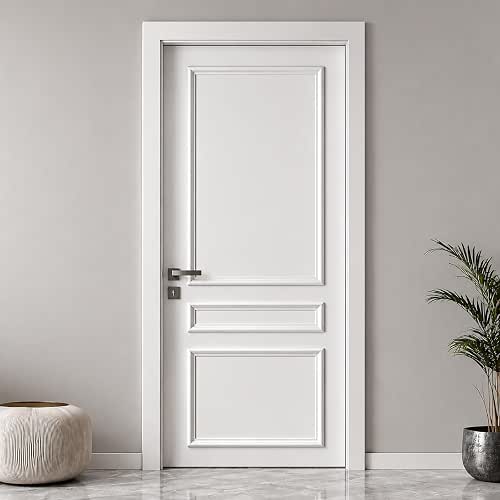 Peel and Stick Door Moulding Kit, Self-Adhesive Pre-Assembled Door Panel